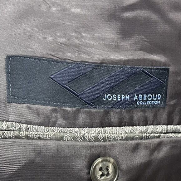 Joseph Abboud 42R Sport Coat Wool Silk Gray Knit Two Button Lined Double Vented - Picture 3 of 8